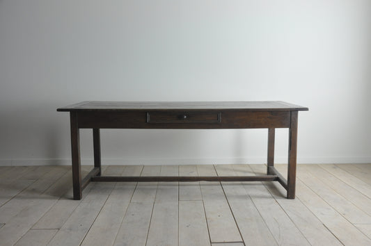 French dark oak refectory table