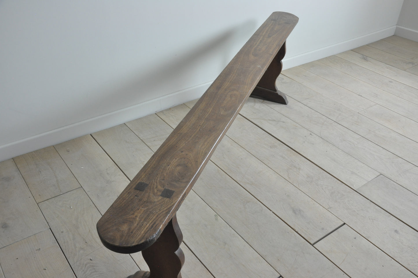 French antique fruitwood bench