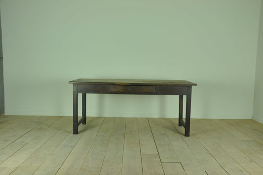 Antique french table with stunning walnut top and chestnut base (Copy with prof images)