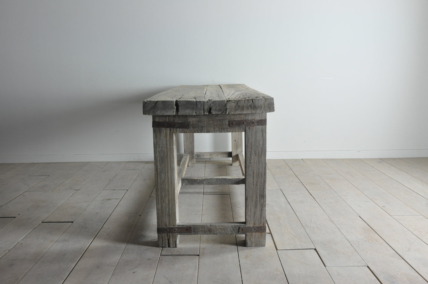 Exceptional rustic console or narrow dining table