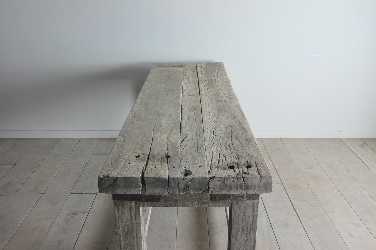 Exceptional rustic console or narrow dining table