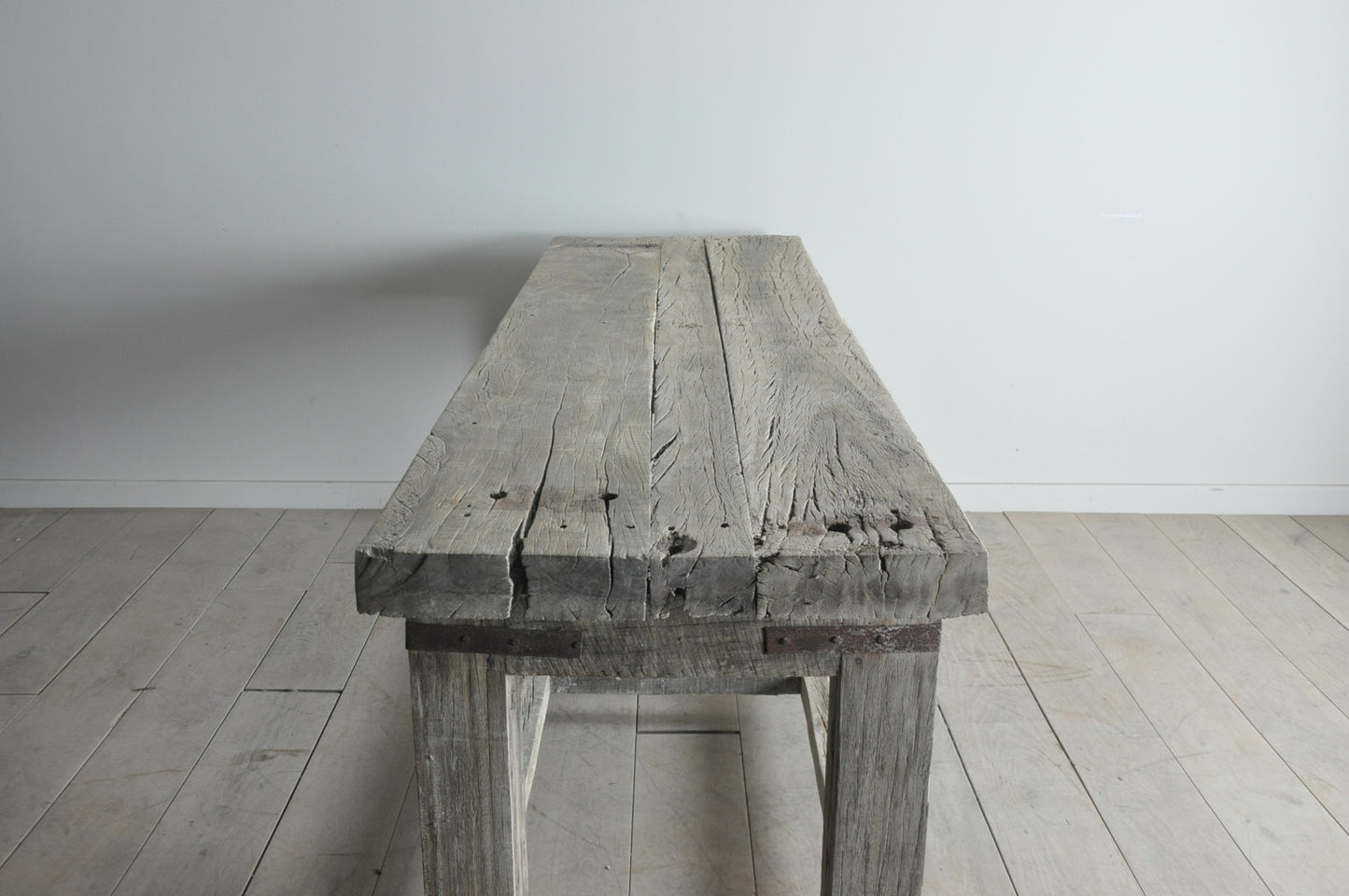 Exceptional rustic console or narrow dining table