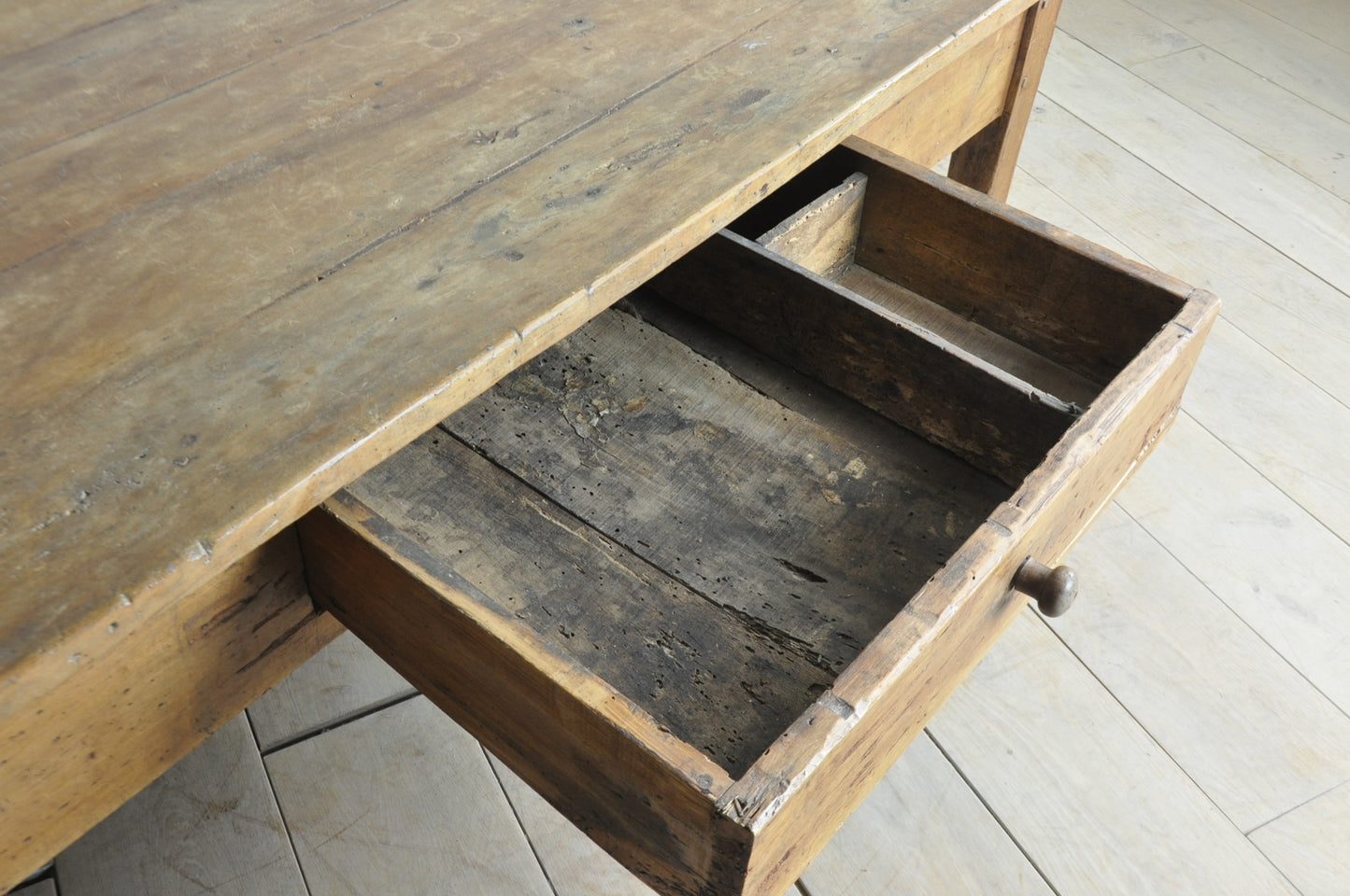 Old French coffee table with single drawer