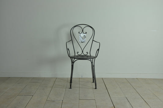 Neptune Boscombe black bistro chair with arms