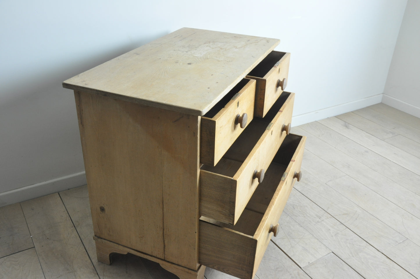 Old pine chest of drawers