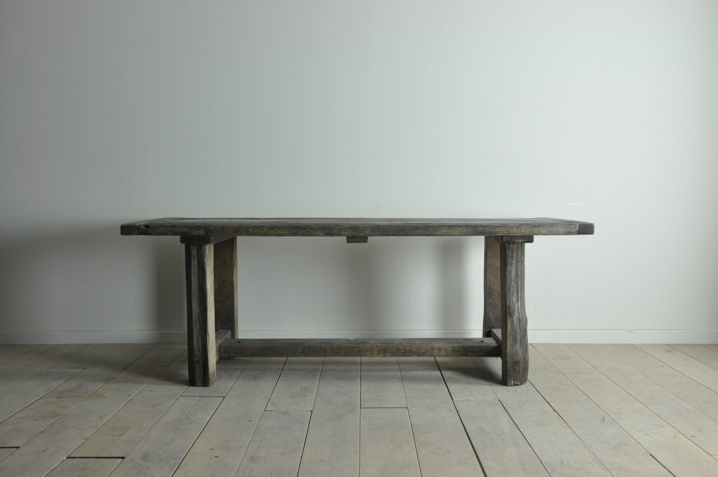 Old rustic French oak dining table