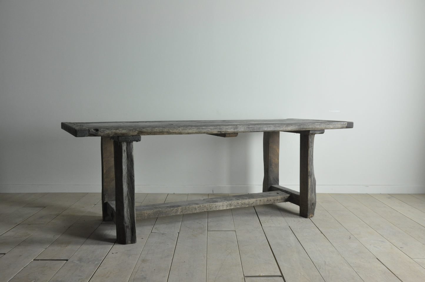 Old rustic French oak dining table