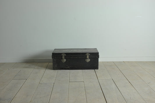 Old metal army trunk "A Lepper"